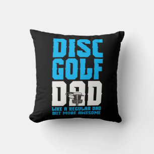 Proud Disc Golf Dad Throw Pillow