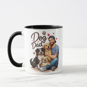 Proud Dog Dad Cute Paw Heart Design – Perfect Gift Mug