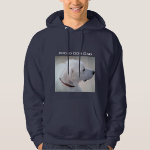 Proud Dog Dad Cute White Labrador Mix Dog Profile Hoodie
