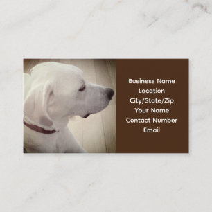 Proud Dog Dad Dark Brown Business Card