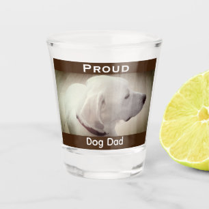 Proud Dog Dad Dark Brown Shot Glass