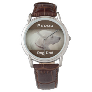 Proud Dog Dad Dark Brown Watch