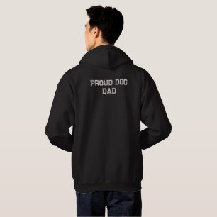 'Proud Dog Dad' Funny Modern Cool Dog Dad Gift Hoodie
