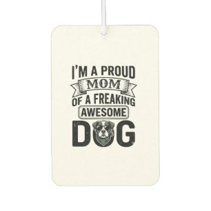 Proud Dog Mom Vintage Engraving Vector Design_1 Air Freshener