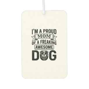 Proud Dog Mom Vintage Engraving Vector Design_1 Air Freshener