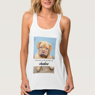 Proud Dog Mom   With Your Dog's Name and Photo Tank Top
