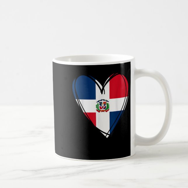 Proud Dominican Boy Girl Aunt Dad Mama Cool Flag H Coffee Mug (Right)
