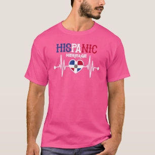 Proud Dominican Hispanic Dominican Republic Flag H T-Shirt