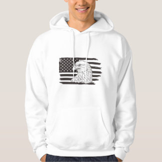 Proud Eagle with American Flag Hoodie