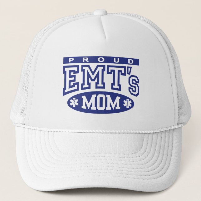Proud EMT's Mom Trucker Hat (Front)