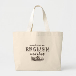Proud English Teacher Victorian Large Tote Bag