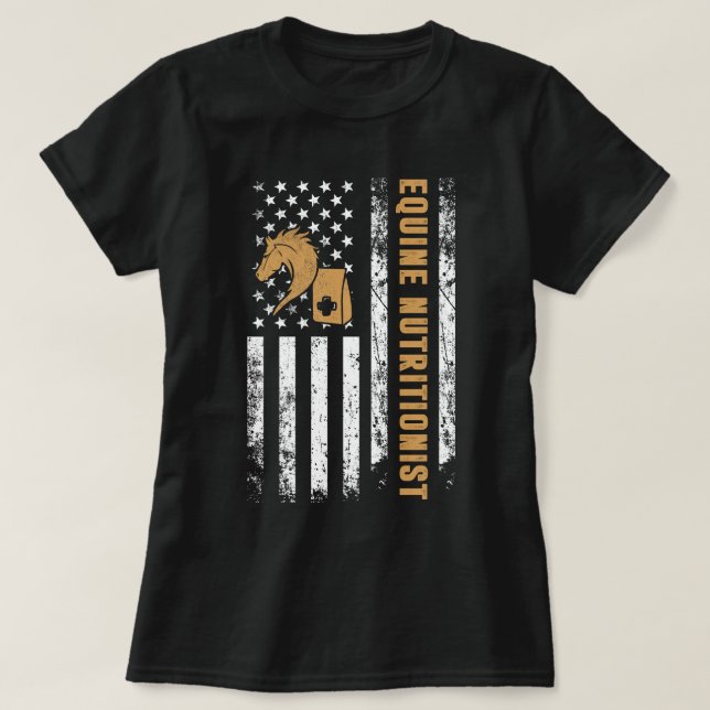 Proud equine nutritionist Miracle Job Title Americ T-Shirt (Design Front)