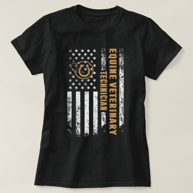 Proud equine veterinary technician Miracle Job Tit T-Shirt (Design Front)