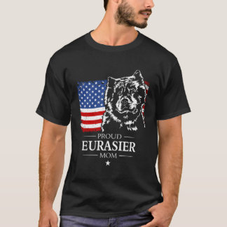 Proud Eurasier Mom American Flag Patriotic Dog Gif T-Shirt