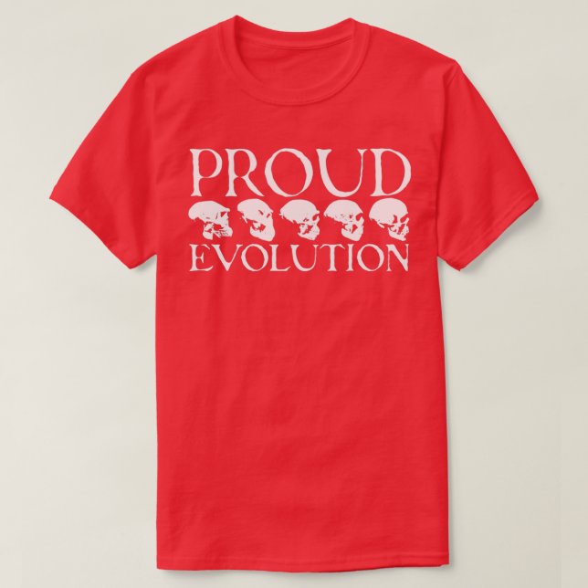 Proud Evolution White Skulls T-Shirt (Design Front)