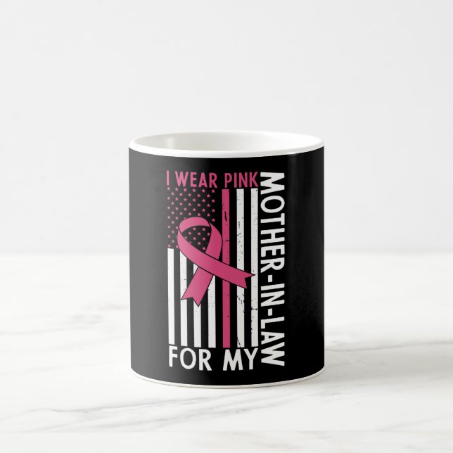 Proud Family Breast Cancer Warrior Mother-in-Law Coffee Mug (Center)