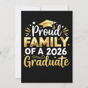 Proud Family Of A 2026 Graduate 26 Gold Graduation Announcement
