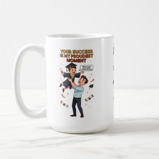 Proud Father Celebrating Child's Graduation Succes Coffee Mug