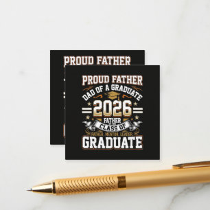 Proud Father Class of 2026 Graduate Enclosure Card