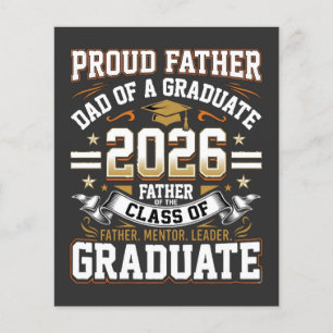 Proud Father Class of 2026 Graduate Flyer