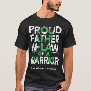 Proud Father in Law of Liver Cancer Warrior Green T-Shirt