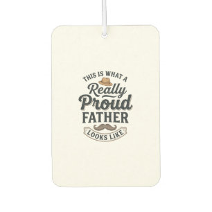 Proud Father Vintage Engraving Quote Design_1 Air Freshener