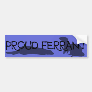 Proud Ferrant Bumper Sticker Blue