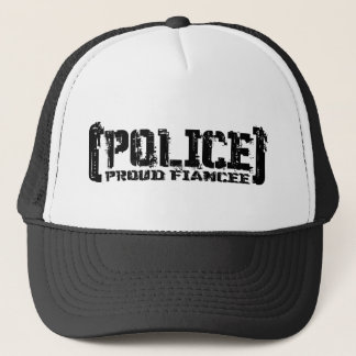 Proud Fiancee- POLICE Tattered Trucker Hat