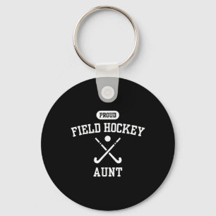 Proud Field Hockey Aunt - Aunt Of Hockey Player Co Keychain
