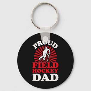 Proud Field Hockey Dad Cool Field Hockey Parent Keychain