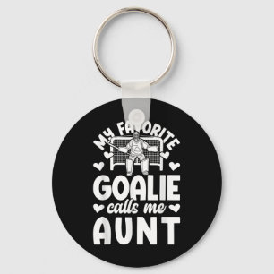 Proud Field Hockey Goalie Aunt Field Hockey Goalke Keychain
