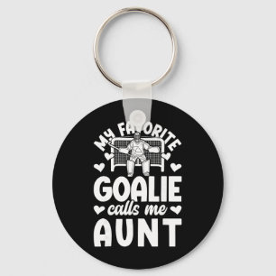 Proud Field Hockey Goalie Aunt Field Hockey Goalke Keychain