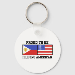 Proud Filipino American Keychain
