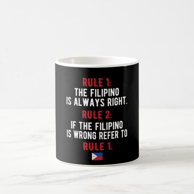 Proud Filipino Roots Philippines Flag Filipino Coffee Mug (Center)