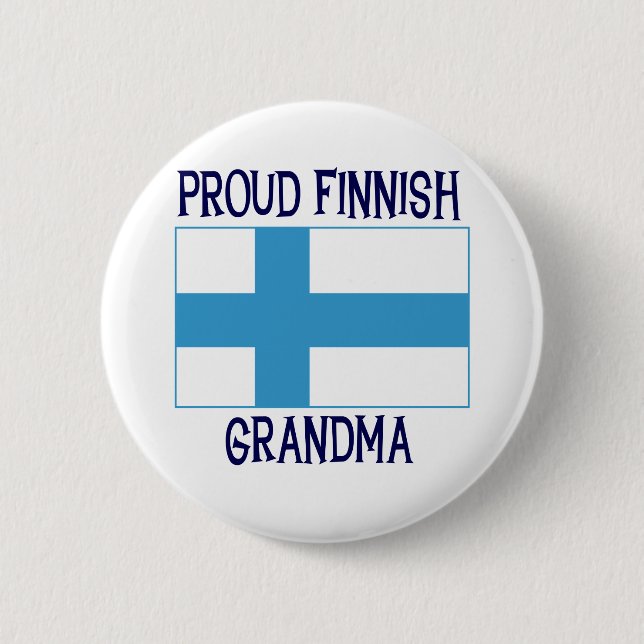 Proud Finnish Grandma 2 Inch Round Button (Front)