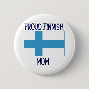 Proud Finnish Mom 2 Inch Round Button