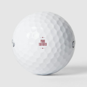 Proud firefighter golf balls