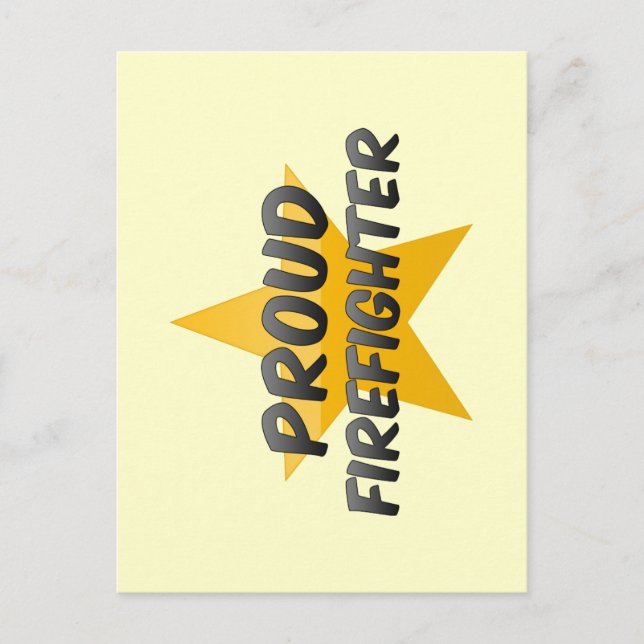 Proud Firefighter Postcard (Front)