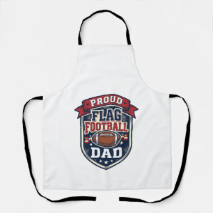 Proud Flag Football Dad Vintage Patriotic Badge De Apron