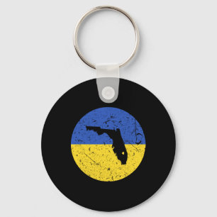 Proud Floridian-ukrainian From Florida Ukraine Hom Keychain