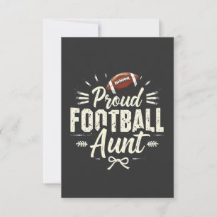 Proud football aunt Fantasy Football Matching  Thank You Card