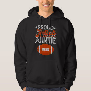 Proud Football Auntie Mother's Day Sport Mama Mom Hoodie
