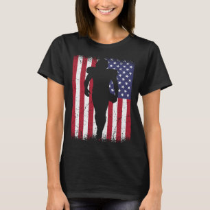 Proud Football Biggest Fan Family USA American Fla T-Shirt