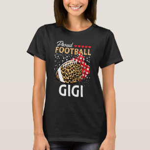 Proud Football Gigi Women Leopard Game Day Player T-Shirt