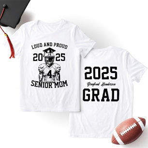 Proud Football Mom   Senior Year Support Tri-Blend Shirt