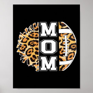 Proud Footll And Cheerleading Mom Cheer Mama Poster