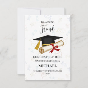 Proud Friend Graduation Personalized Card