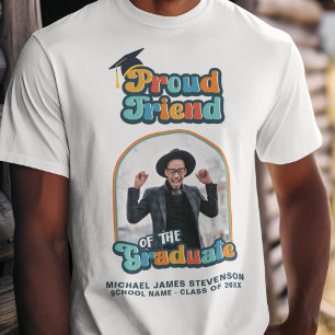 Proud Friend of the graduate photo groovy retro T-Shirt