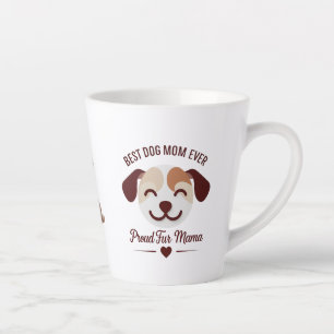 Proud Fur Mama Cute Puppy Design Latte Mug