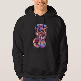 Proud Furry Anthro Character Sweet Hoodie Art